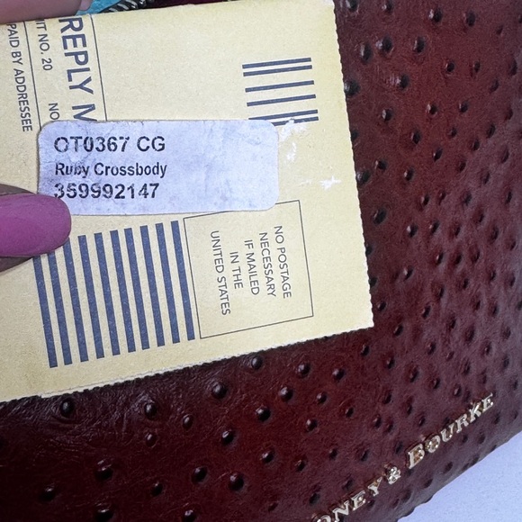 Dooney & Bourke Ostrich Ruby Crossbody Bag - Picture 4 of 13